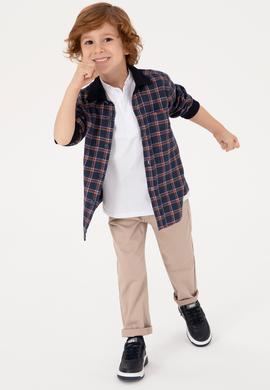 Erkek Çocuk Koyu Bej Kanvas Pantolon - 50317206041