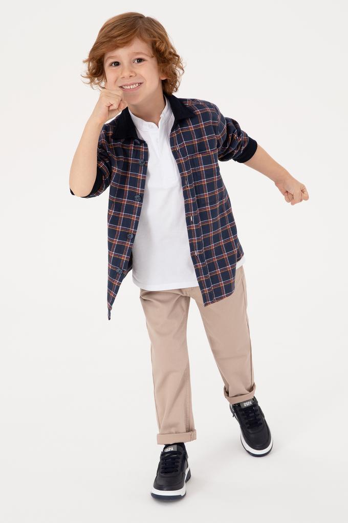 Erkek Çocuk Koyu Bej Kanvas Pantolon