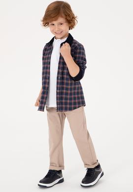 Erkek Çocuk Koyu Bej Kanvas Pantolon - 50317206041