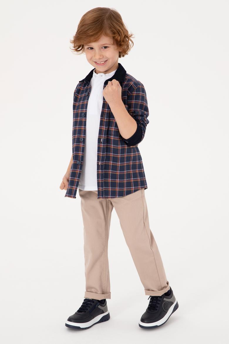 Erkek Çocuk Koyu Bej Kanvas Pantolon - 50317206041