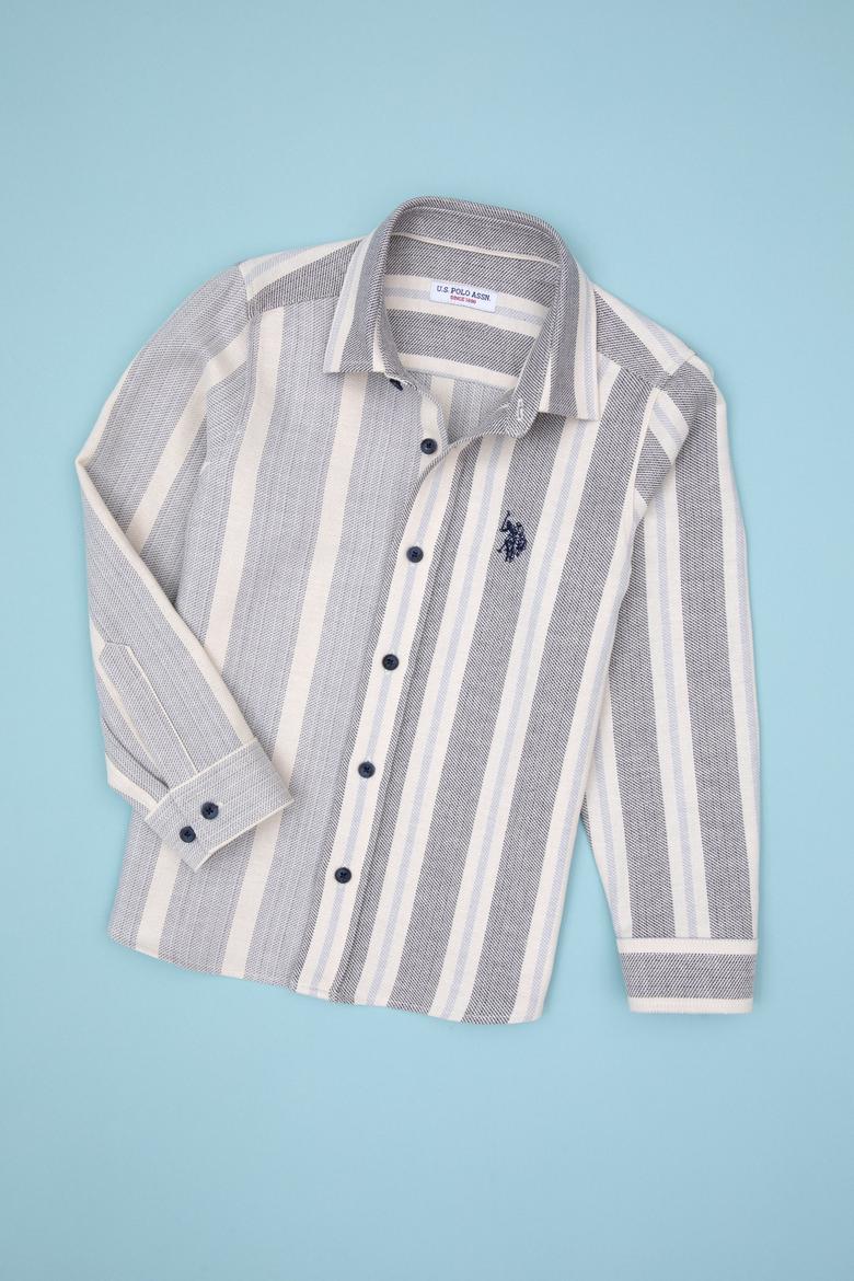 Erkek Çocuk Saks Uzun Kollu Gömlek - 50316691002