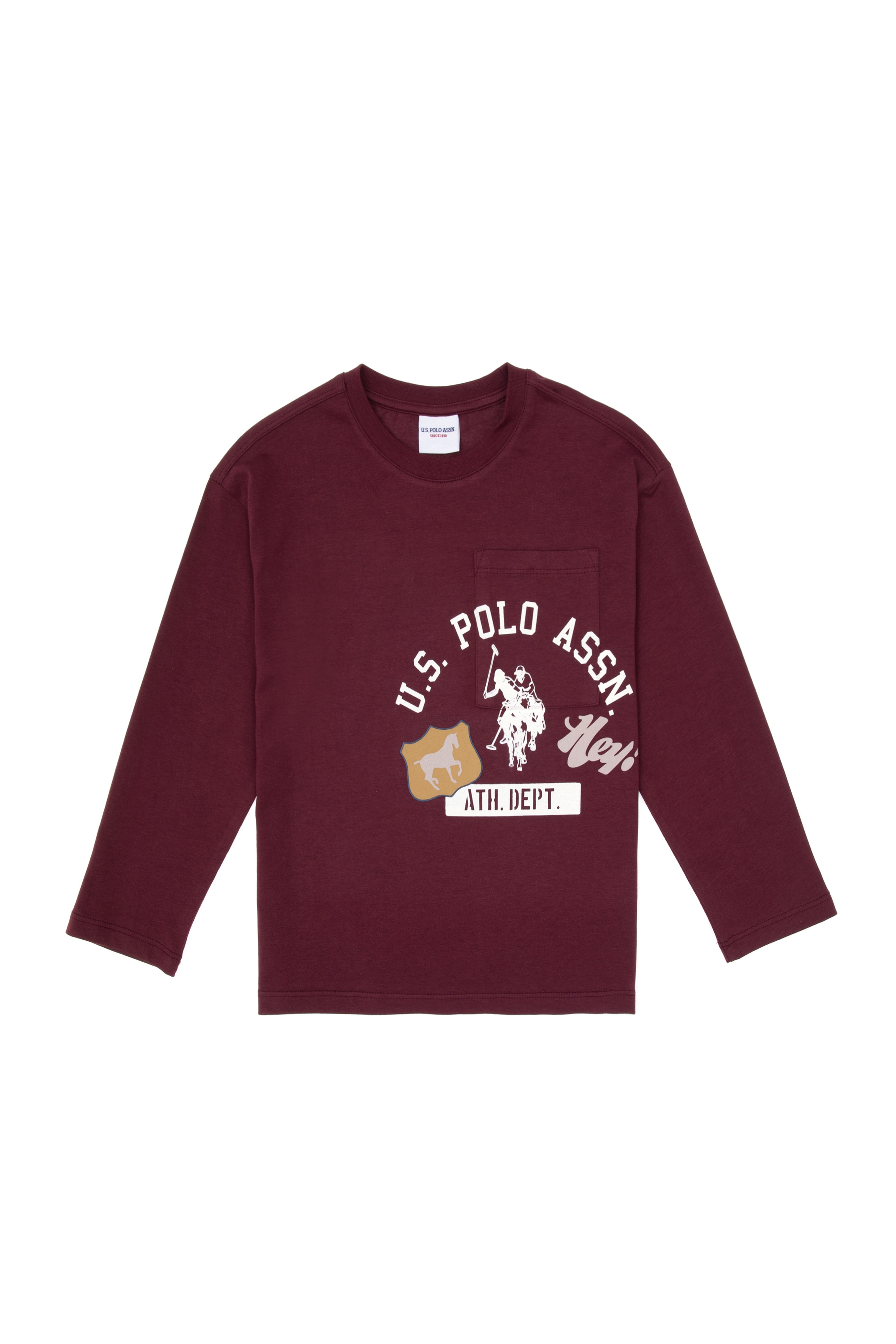 Erkek Çocuk Bordo Bisiklet Yaka Süprem Sweatshirt - Image 3