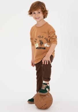 Erkek Çocuk Camel Bisiklet Yaka Süprem Sweatshirt - 50316489023