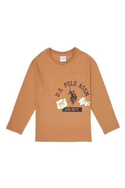 Erkek Çocuk Camel Bisiklet Yaka Süprem Sweatshirt