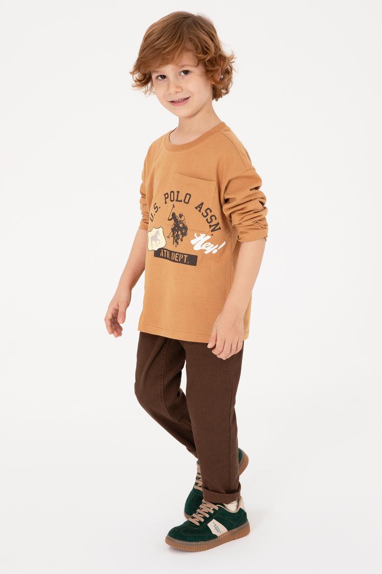 Erkek Çocuk Kahverengi Kanvas Pantolon