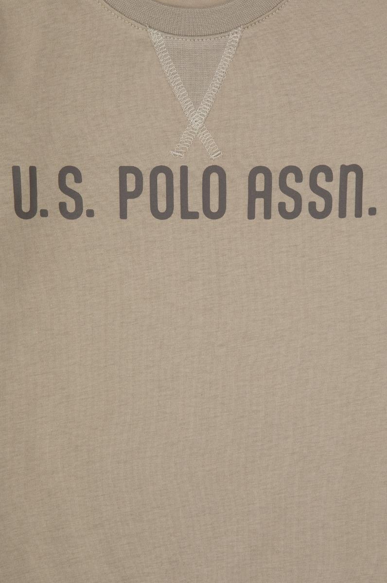 Erkek Çocuk Açık Haki Bisiklet Yaka Sweatshirt