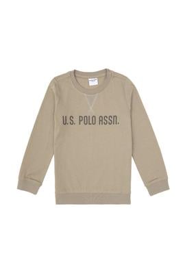 Erkek Çocuk Açık Haki Bisiklet Yaka Sweatshirt - 50314939062