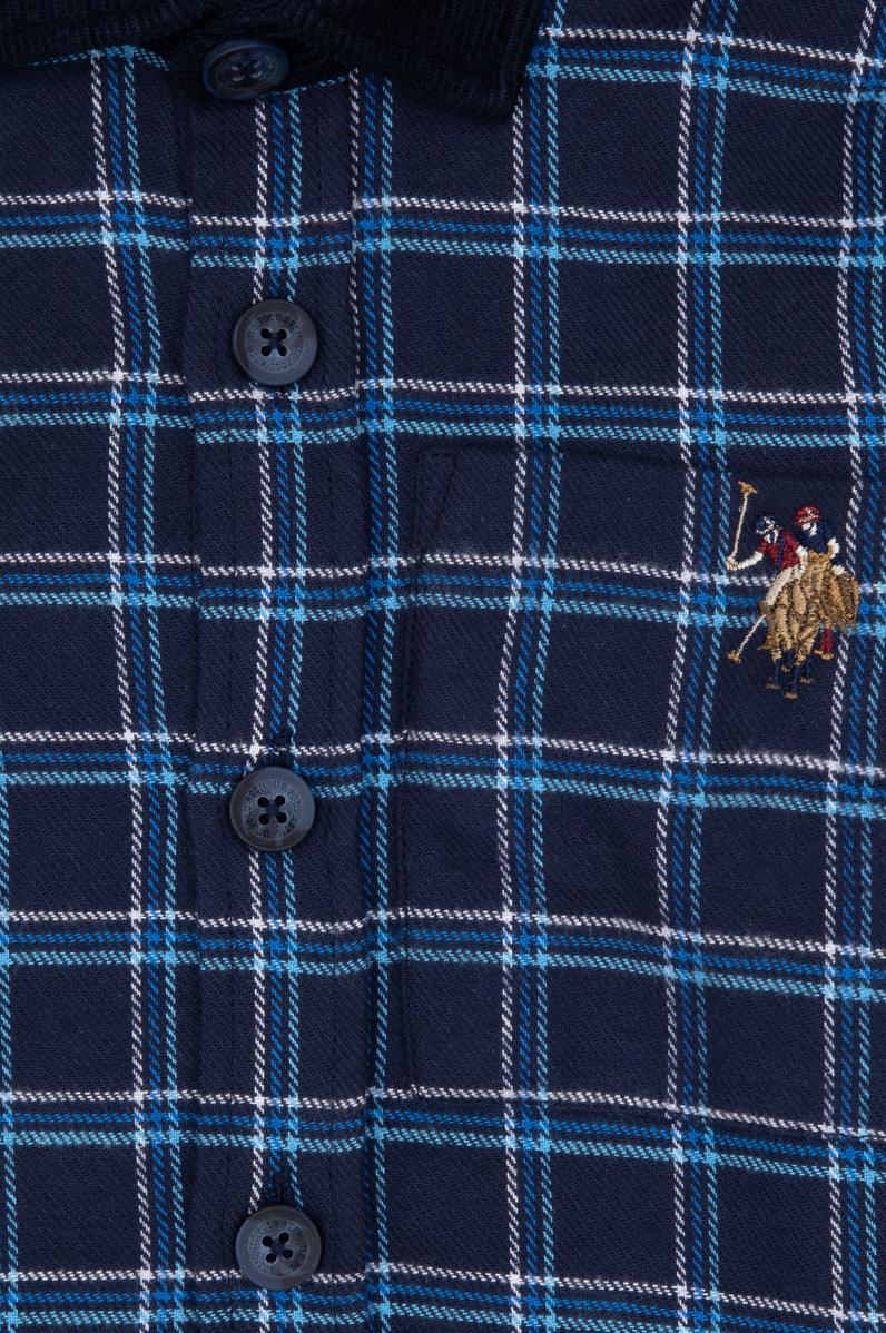 Erkek Çocuk İndigo Uzun Kollu Gömlek