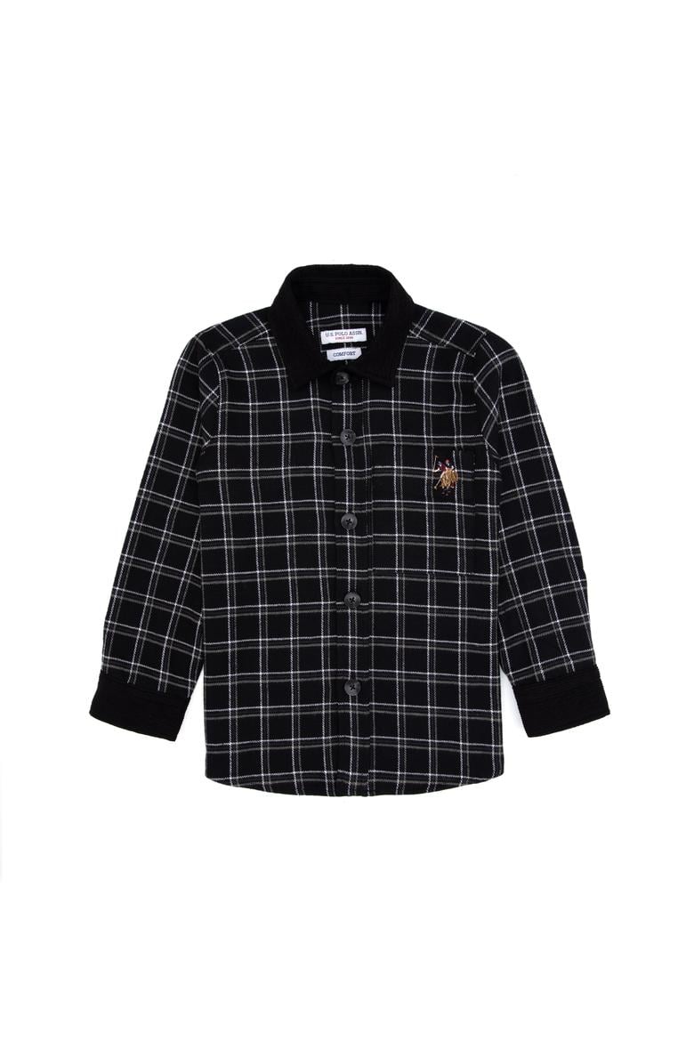 Erkek Çocuk Gri Uzun Kollu Gömlek - 50316674022