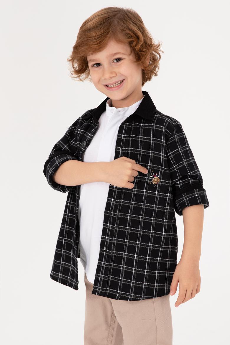 Erkek Çocuk Gri Uzun Kollu Gömlek - 50316674022