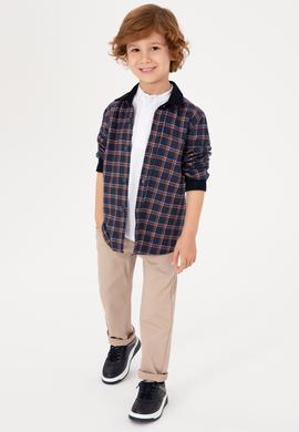 Erkek Çocuk Lacivert Uzun Kollu Gömlek - 50316674008