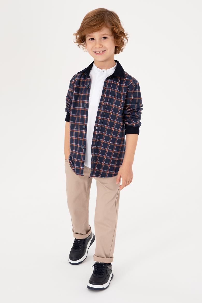 Erkek Çocuk Lacivert Uzun Kollu Gömlek - 50316674008