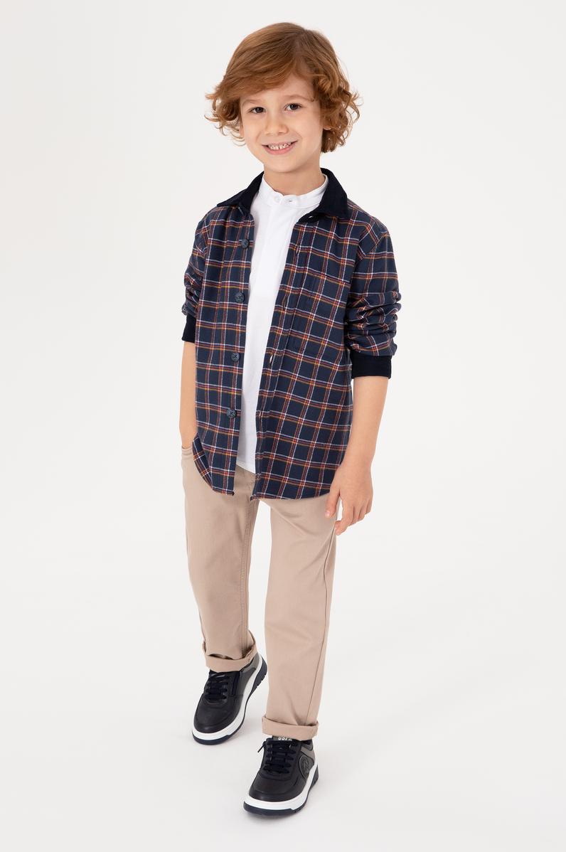 Erkek Çocuk Lacivert Uzun Kollu Gömlek