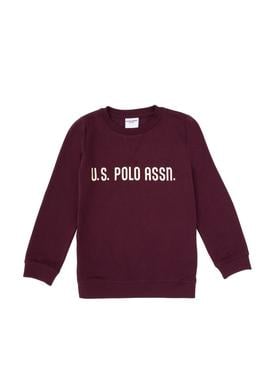 Erkek Çocuk Bordo Bisiklet Yaka Sweatshirt - 50314939047
