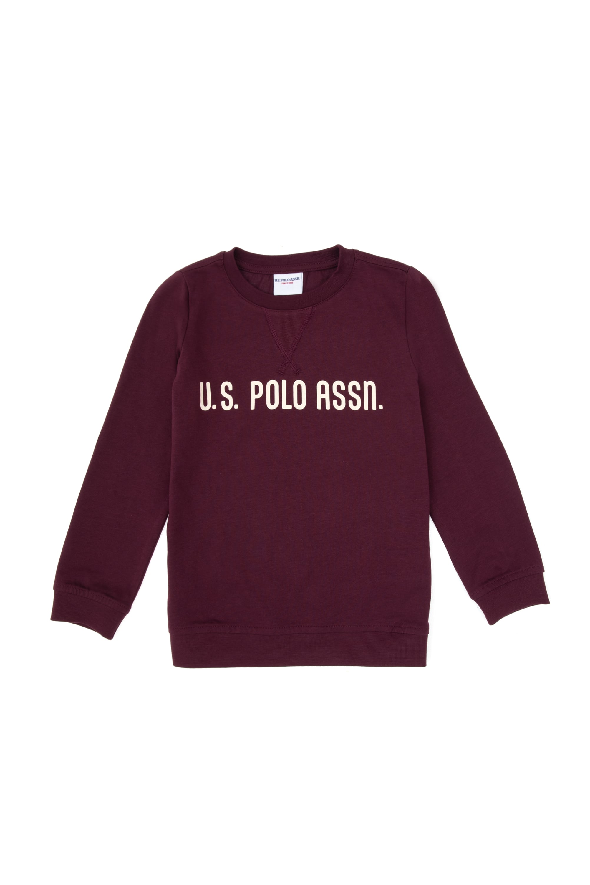 Erkek Çocuk Bordo Bisiklet Yaka Sweatshirt - Image 3