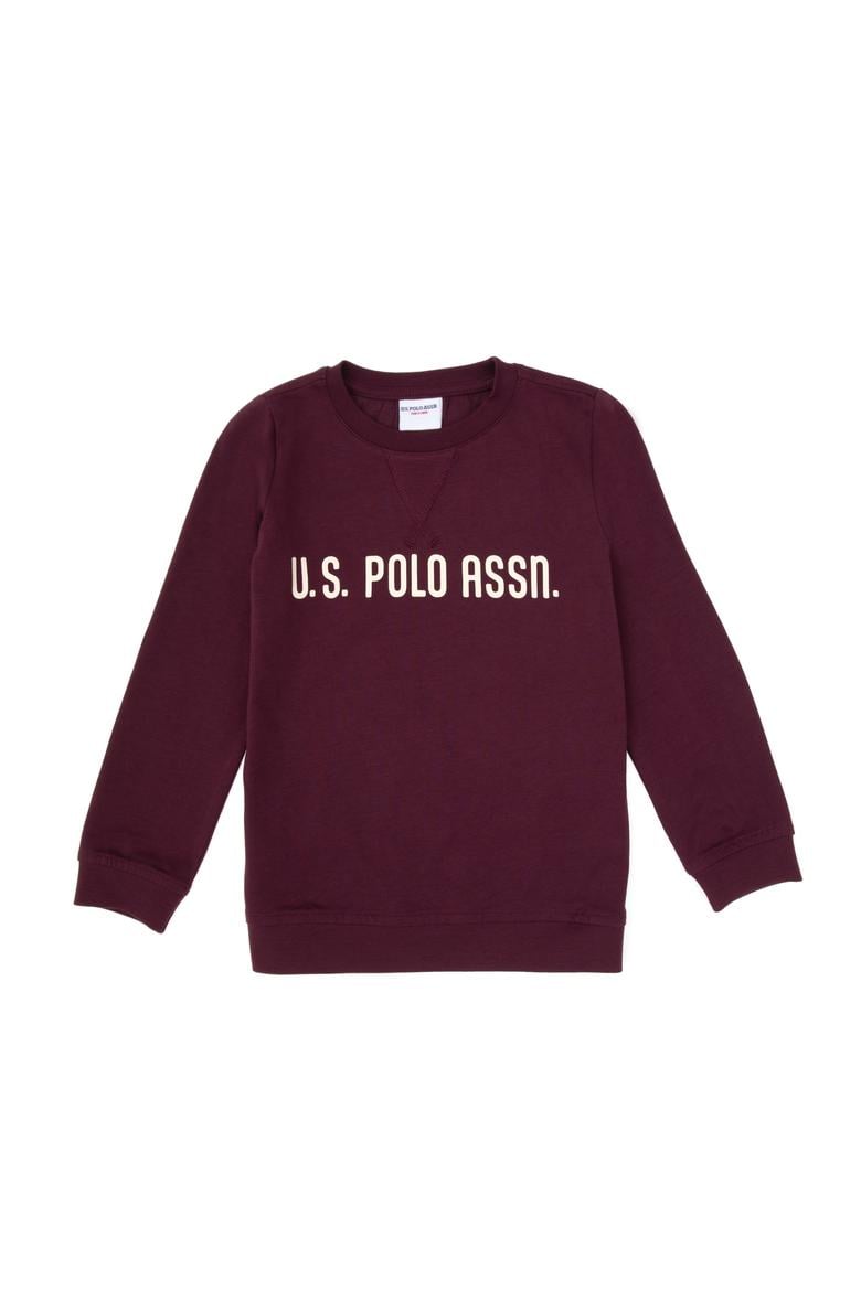 Erkek Çocuk Bordo Bisiklet Yaka Sweatshirt - 50314939047