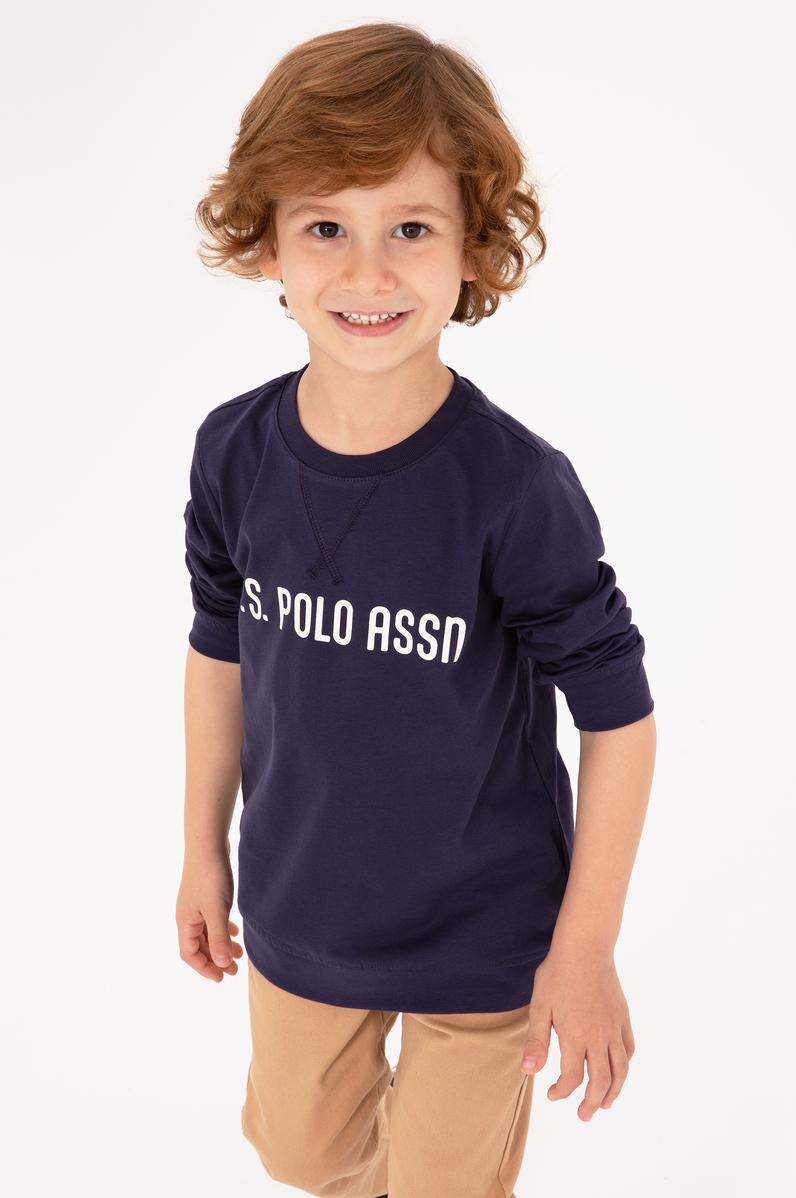 Erkek Çocuk Mürdüm Bisiklet Yaka Sweatshirt