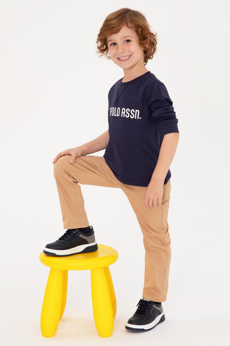 Erkek Çocuk Mürdüm Bisiklet Yaka Sweatshirt - 50314939035