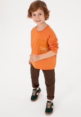 Erkek Çocuk Bakır Bisiklet Yaka Süprem Sweatshirt - 50316417033