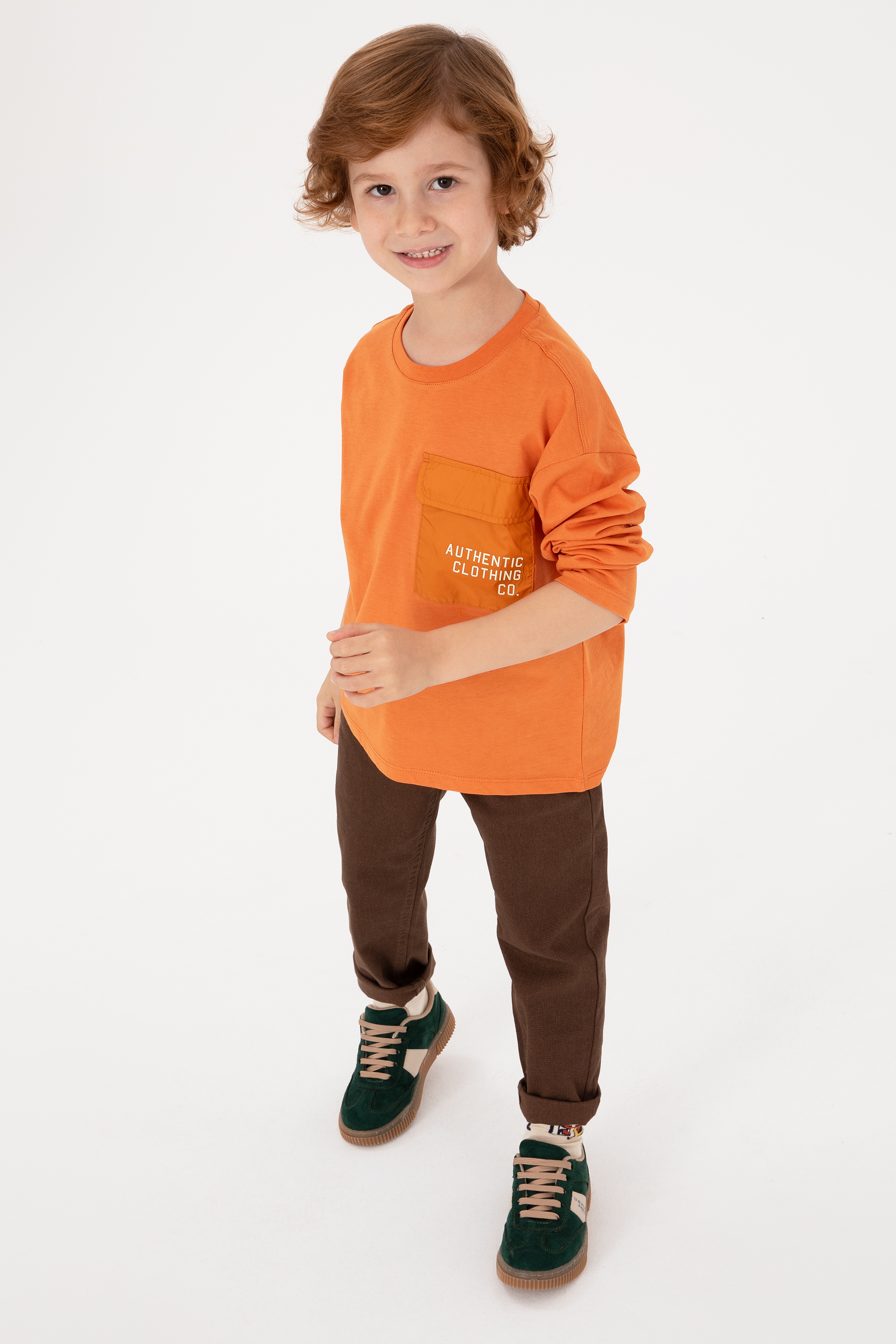 Erkek Çocuk Bakır Bisiklet Yaka Süprem Sweatshirt - Image 2