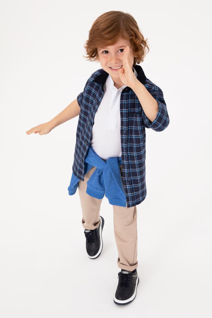 Erkek Çocuk İndigo Uzun Kollu Gömlek