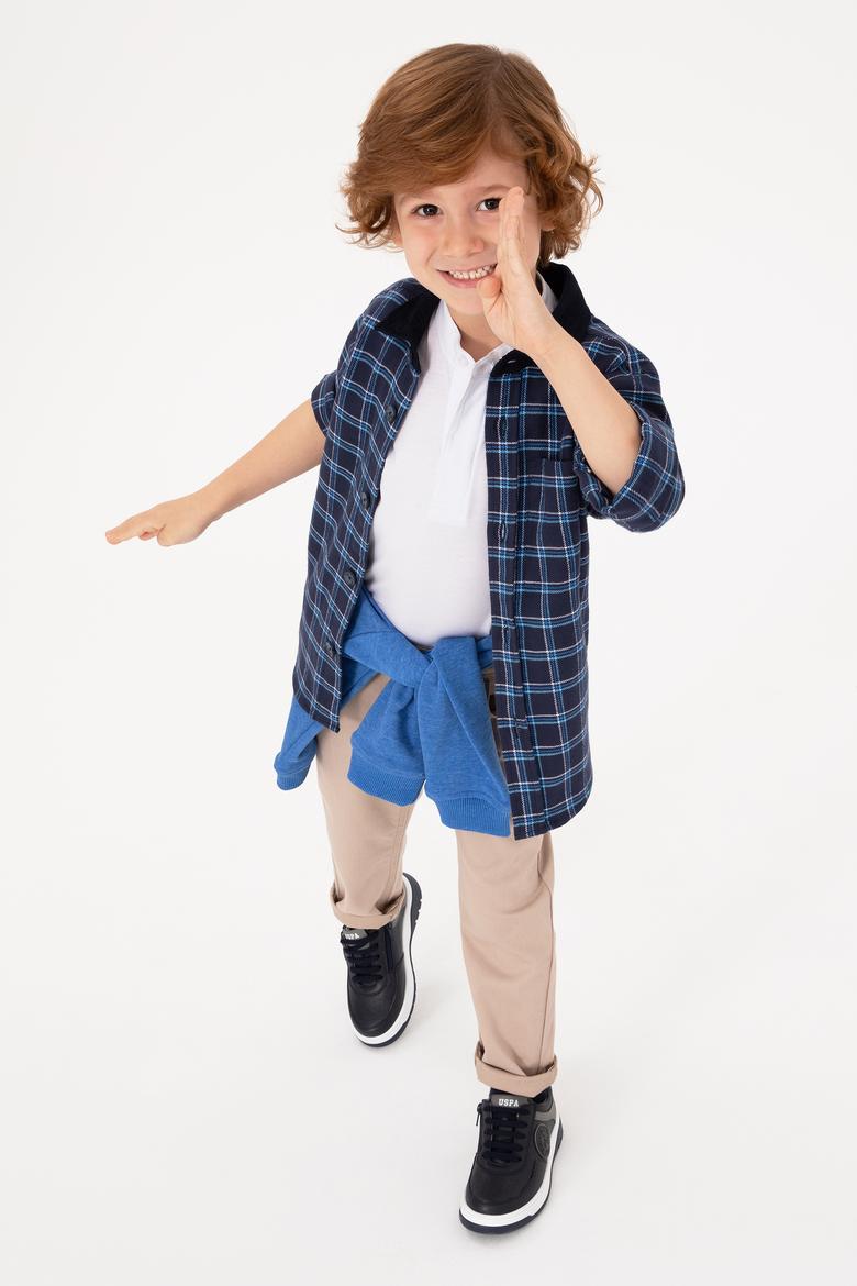 Erkek Çocuk İndigo Uzun Kollu Gömlek