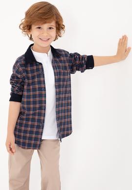 Erkek Çocuk Lacivert Uzun Kollu Gömlek - 50316674008