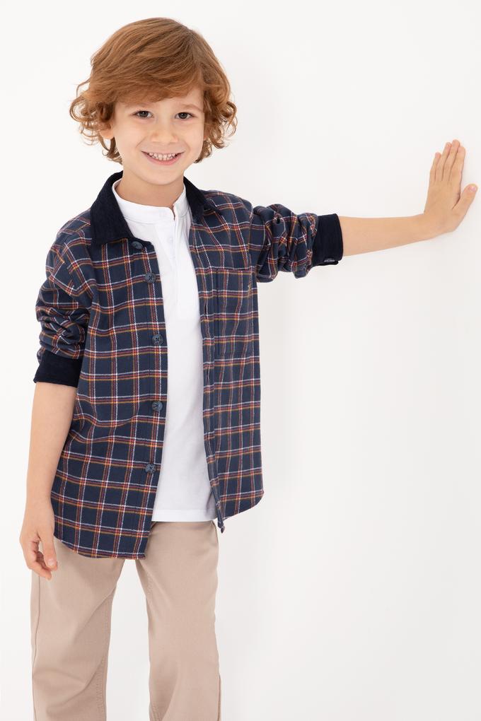 Erkek Çocuk Lacivert Uzun Kollu Gömlek