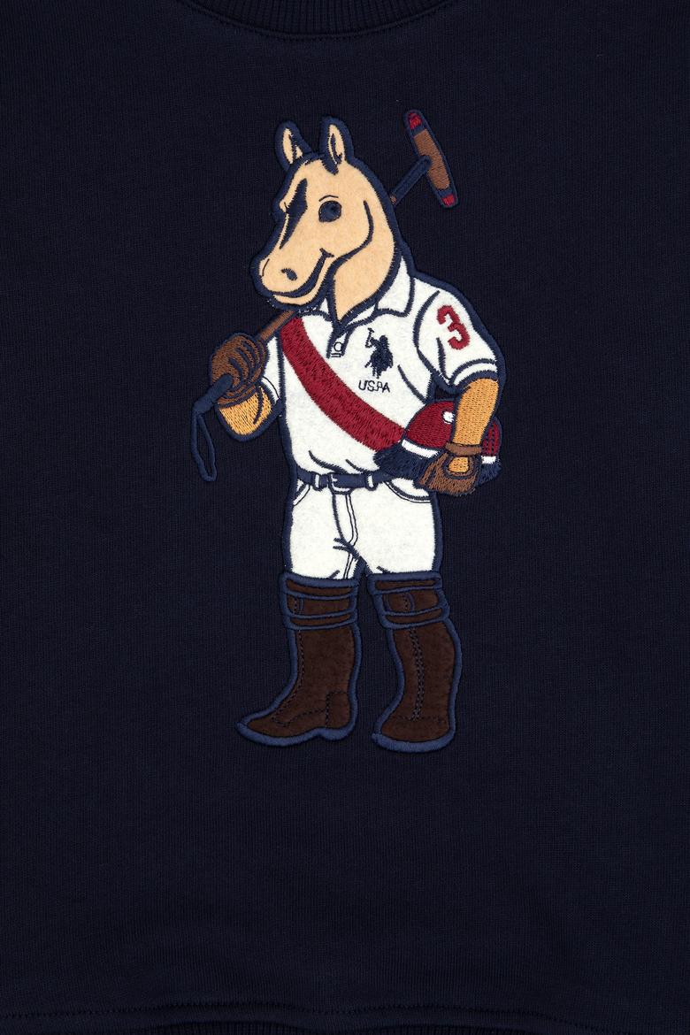 Erkek Çocuk Lacivert Bisiklet Yaka Sweatshirt - 50316472001