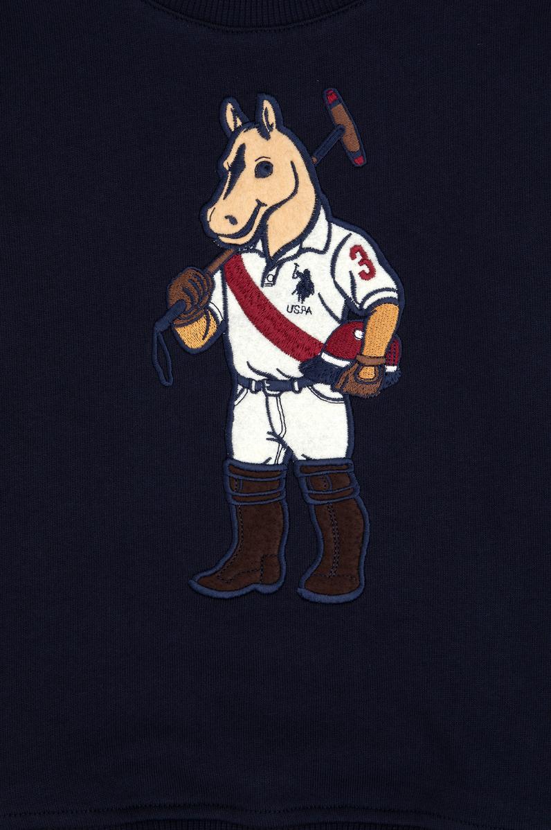 Erkek Çocuk Lacivert Bisiklet Yaka Sweatshirt