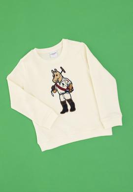 Erkek Çocuk Krem Bisiklet Yaka Sweatshirt - 50316472012