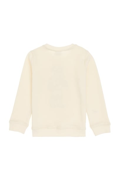 Erkek Çocuk Krem Bisiklet Yaka Sweatshirt