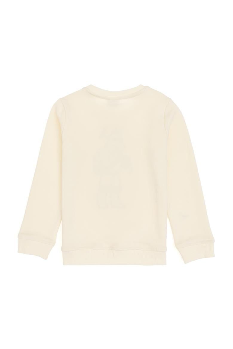 Erkek Çocuk Krem Bisiklet Yaka Sweatshirt - 50316472012