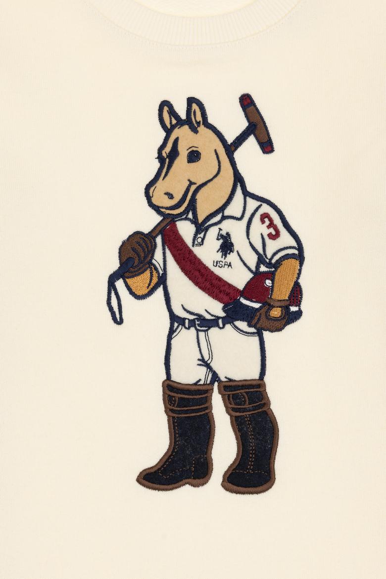 Erkek Çocuk Krem Bisiklet Yaka Sweatshirt - 50316472012