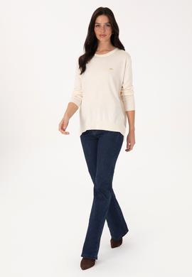 Kadın Krem Basic Kazak - 50307735066