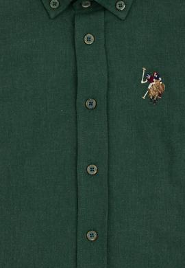 Erkek Çocuk Koyu Yeşil Uzun Kollu Basic Gömlek - 50307690059