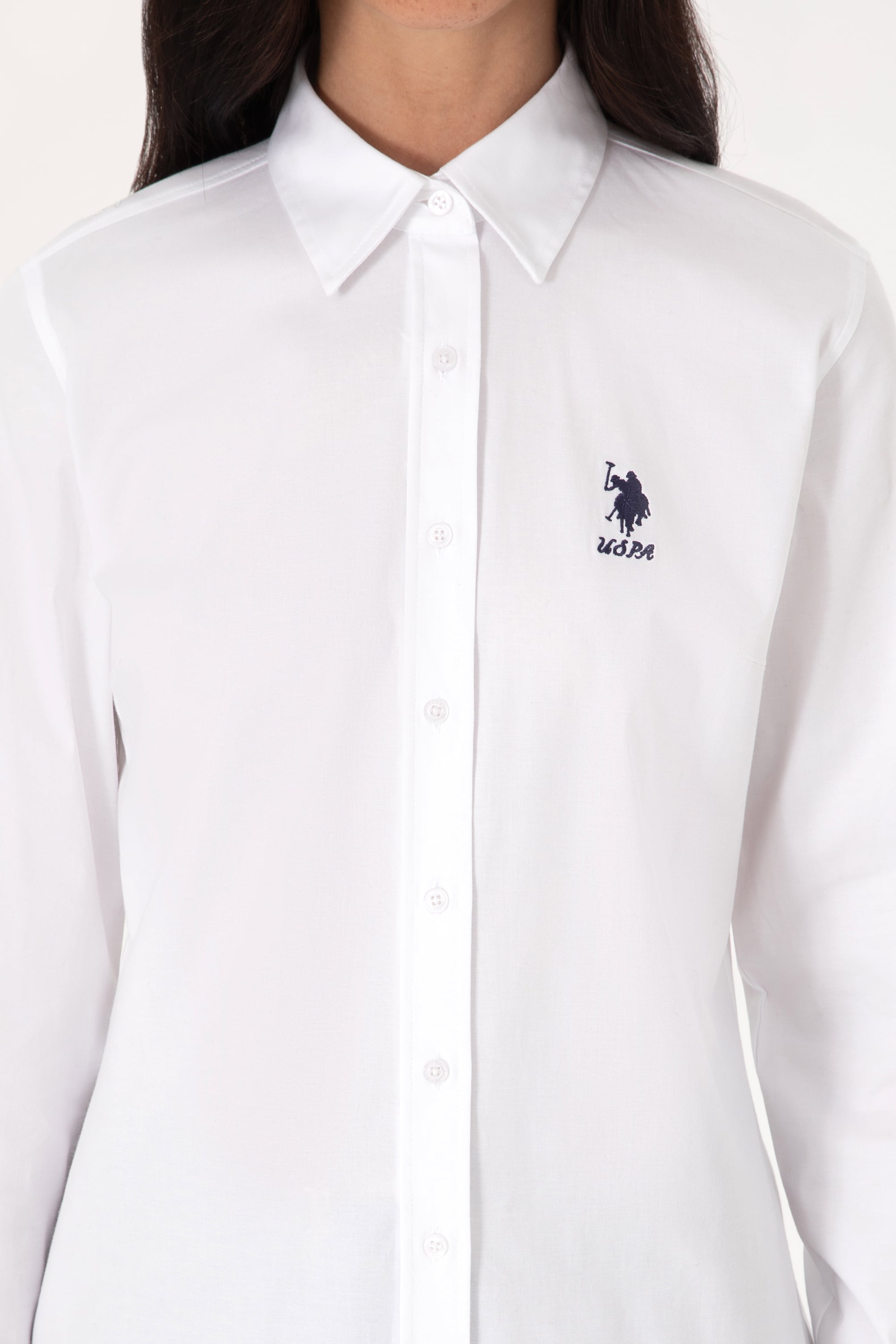 Kadın Beyaz Uzun Kollu Basic Gömlek - 50307989010