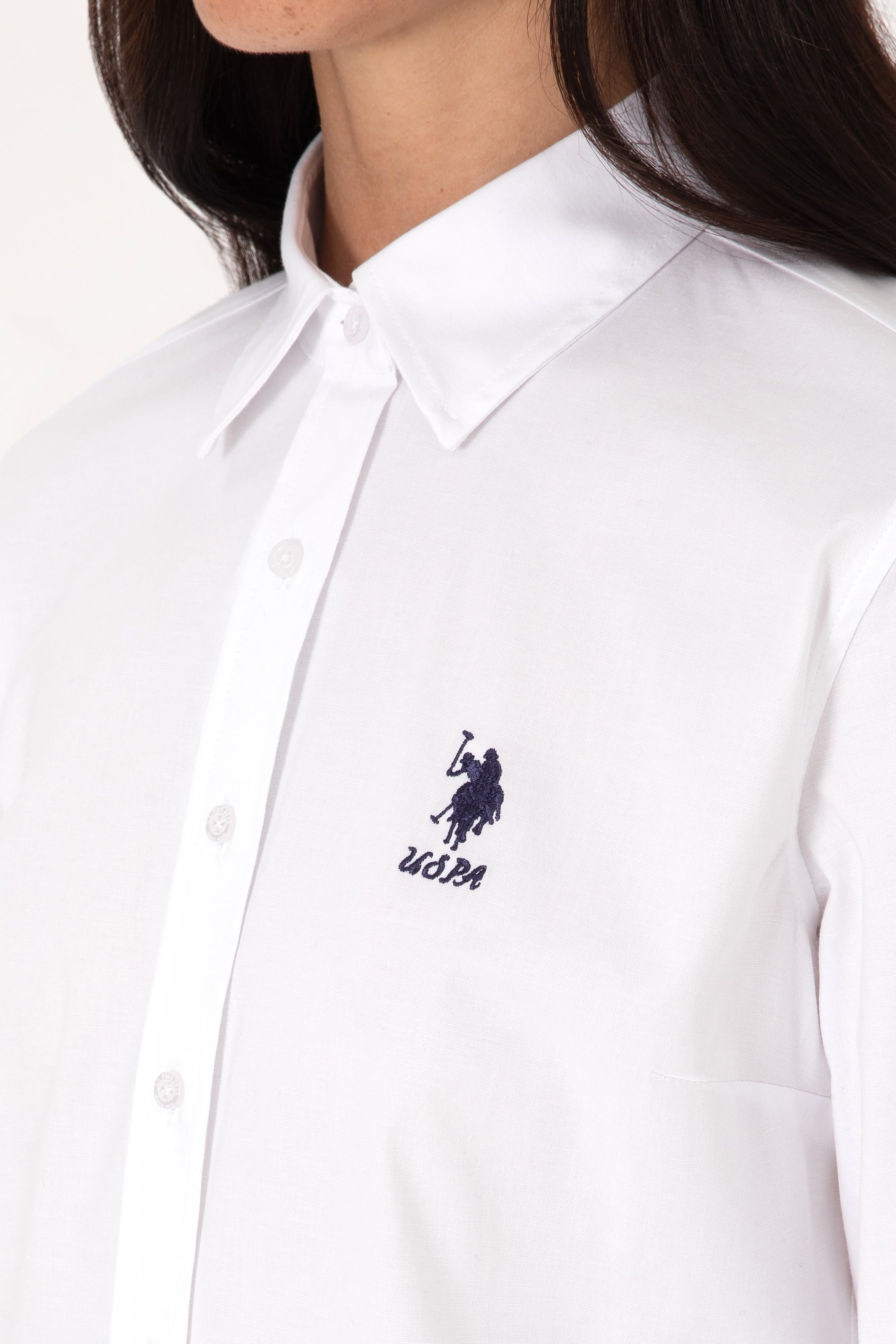 Kadın Beyaz Uzun Kollu Basic Gömlek - 50307989010