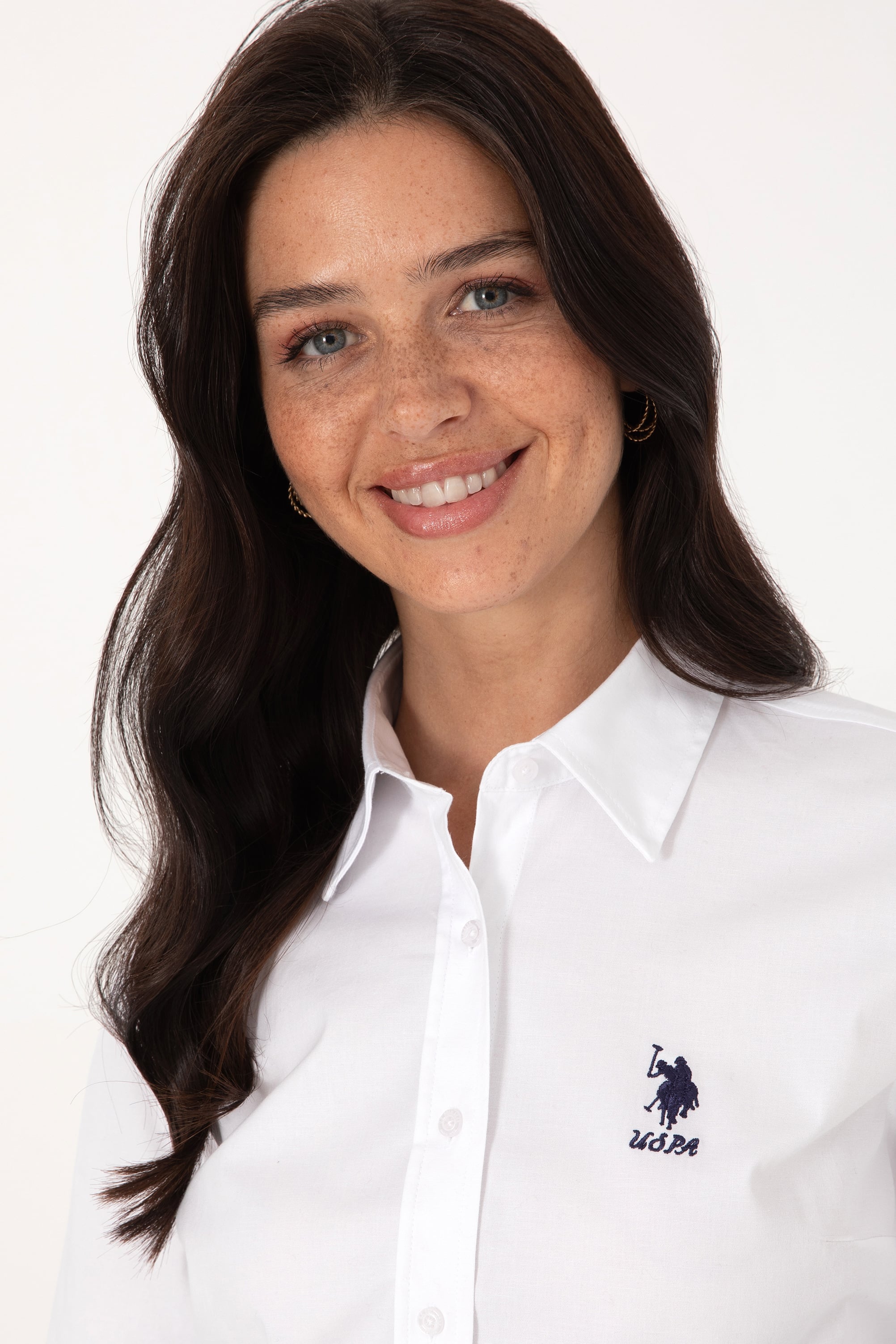 Kadın Beyaz Uzun Kollu Basic Gömlek - 50307989010