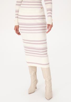 Kadın Krem Triko Etek - 50309618006