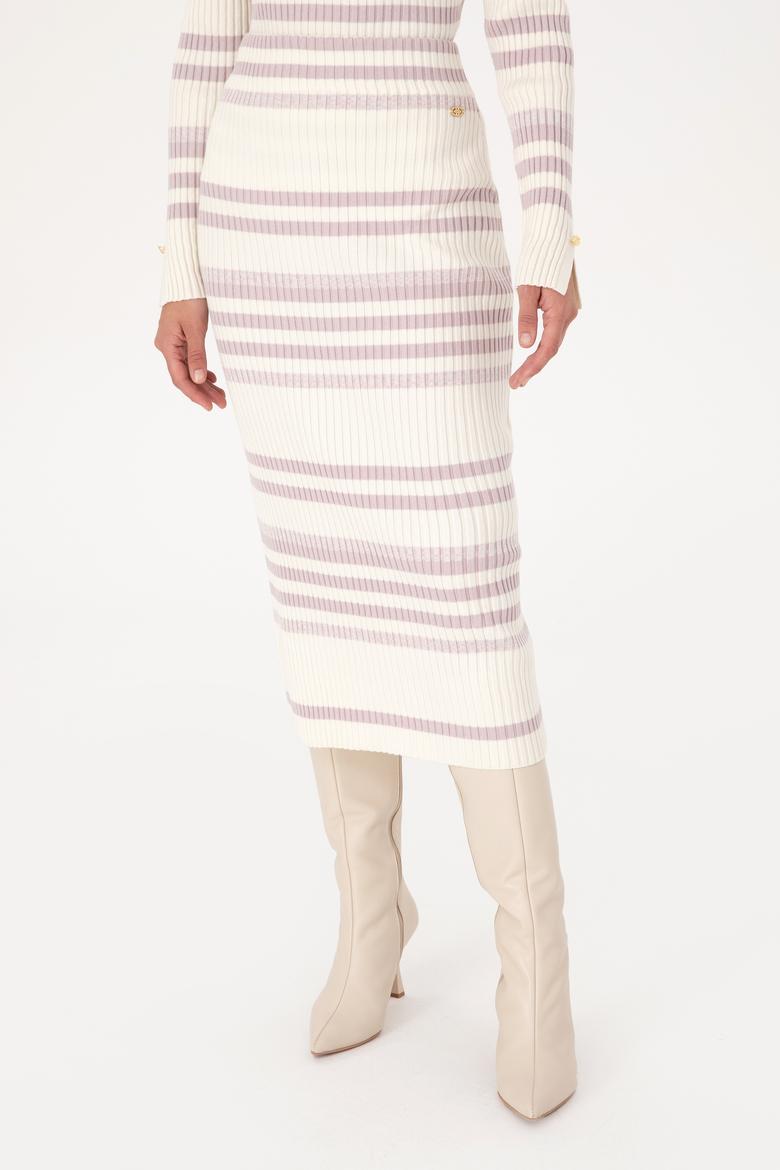 Kadın Krem Triko Etek - 50309618006