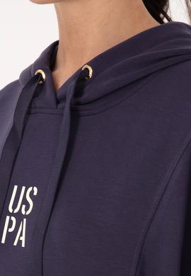 Kadın Mürdüm Modal Karışımlı Mini Boy Kapüşonlu Sweatshirt Elbise - 50314196016