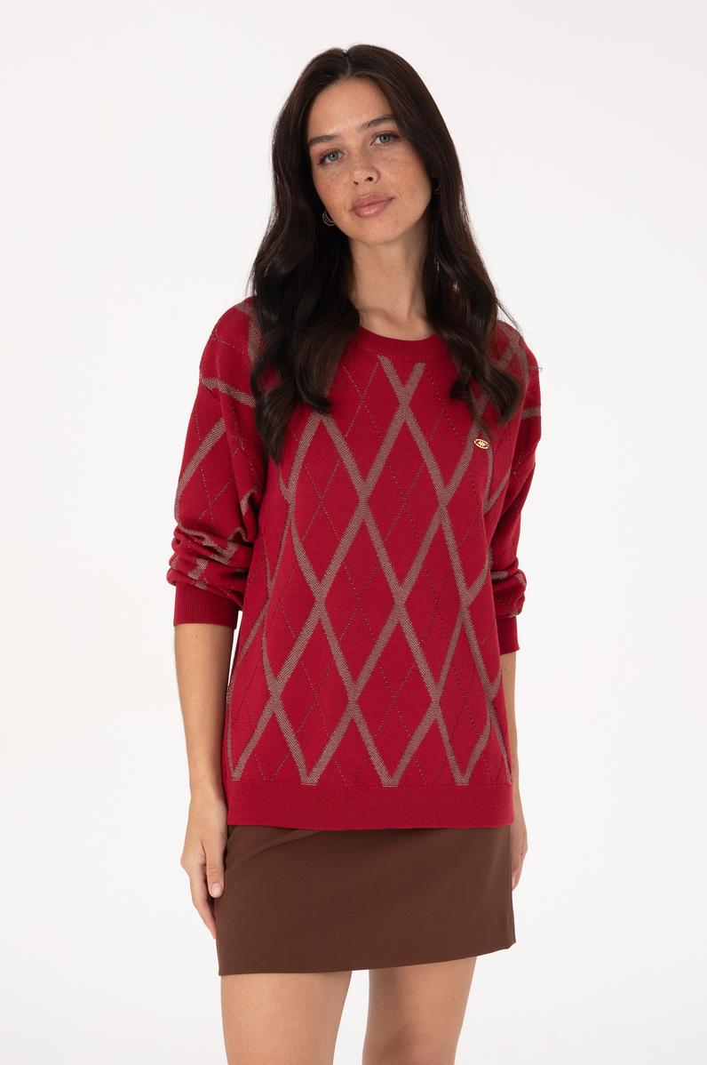 Kadın Koyu Frambuaz Kazak