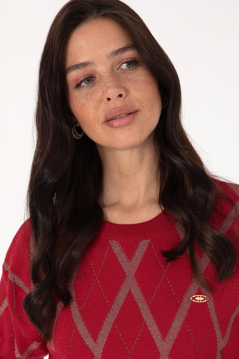 Kadın Koyu Frambuaz Kazak - 50310063005