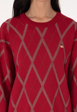 Kadın Koyu Frambuaz Kazak - 50310063005