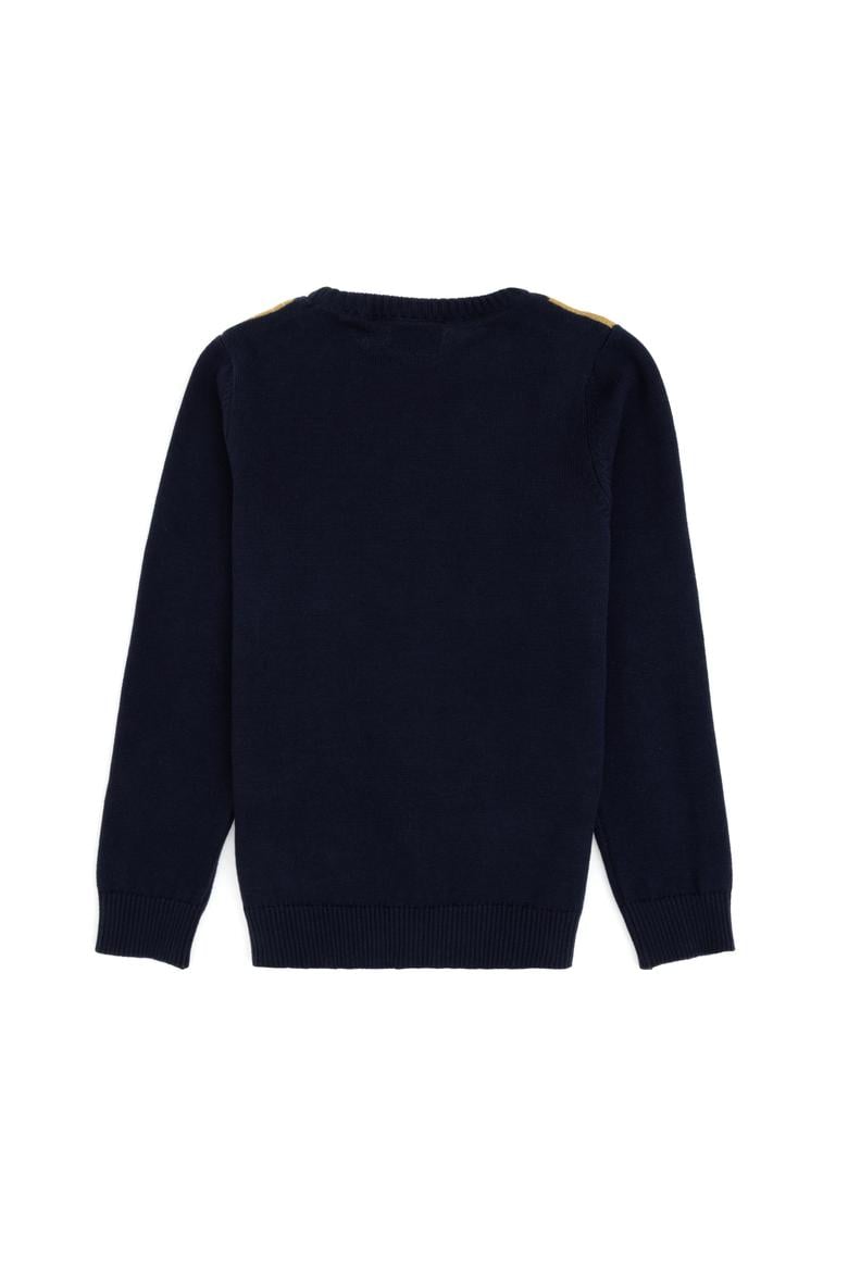 Erkek Çocuk Lacivert Bisiklet Yaka Kazak - 50311143024