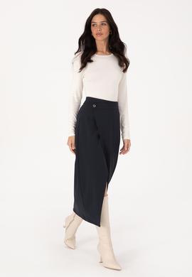 Kadın Lacivert Dokuma Etek - 50309272001