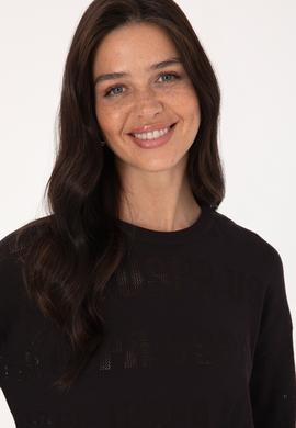 Kadın Bisiklet Yaka Siyah Kazak - 50309651018