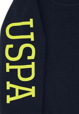 Erkek Çocuk Açık Lacivert İnce Bisiklet Yaka Basic Sweatshirt - 50313831034