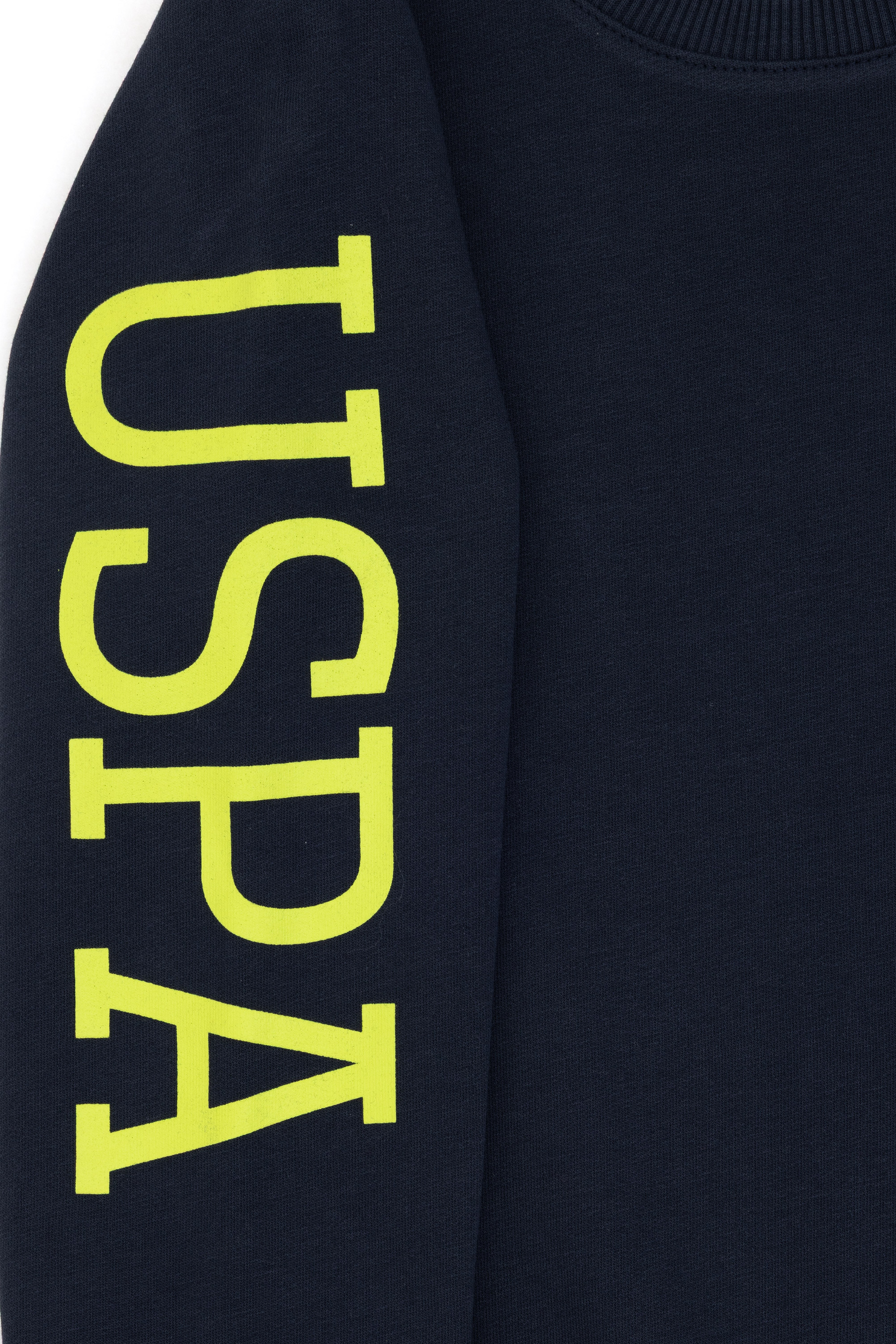 Erkek Çocuk Açık Lacivert İnce Bisiklet Yaka Basic Sweatshirt